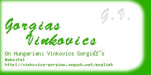 gorgias vinkovics business card